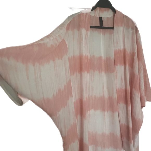 Spring Easter Kimono Sherbet open Flowy Feminine romantic  Lagenlook - Picture 2 of 4